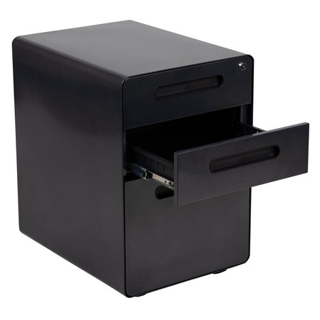Flash Furniture 3 Drawer Filing Cabinet, Black HZ-AP535-01-BK-GG